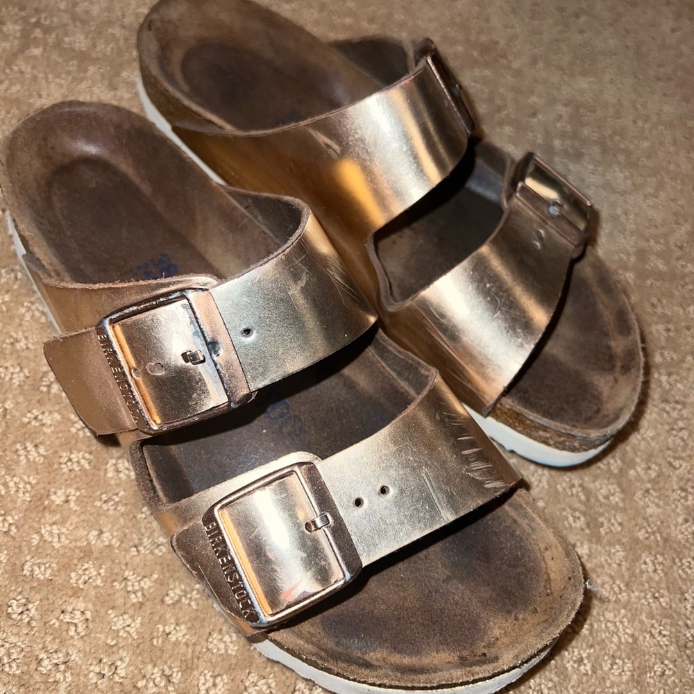 Rose Gold Birkenstocks